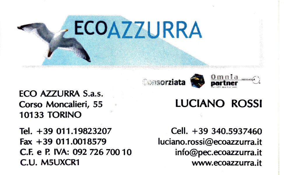 Biglietto da visita Eco Azzurra
